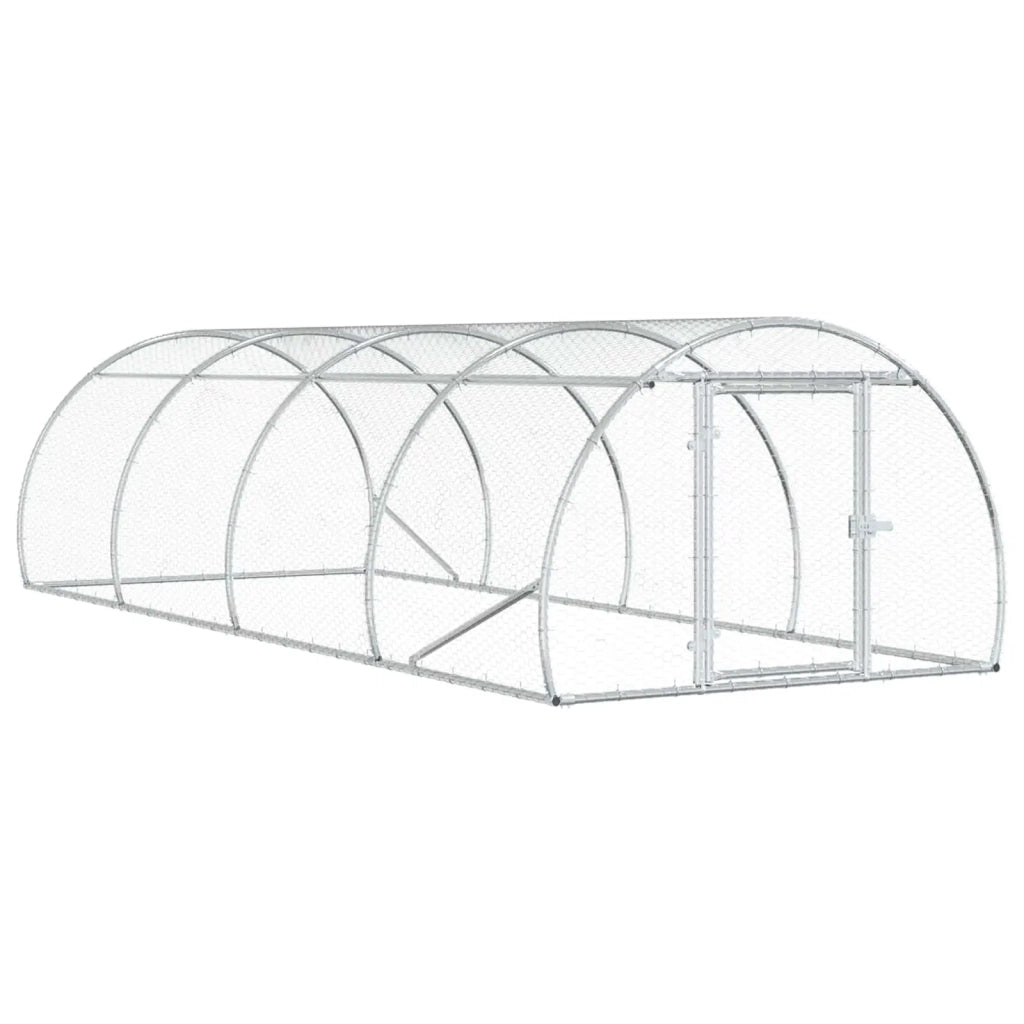 Pollaio Argento 400 x 150 x 100 cm Acciaio zincato 3434661