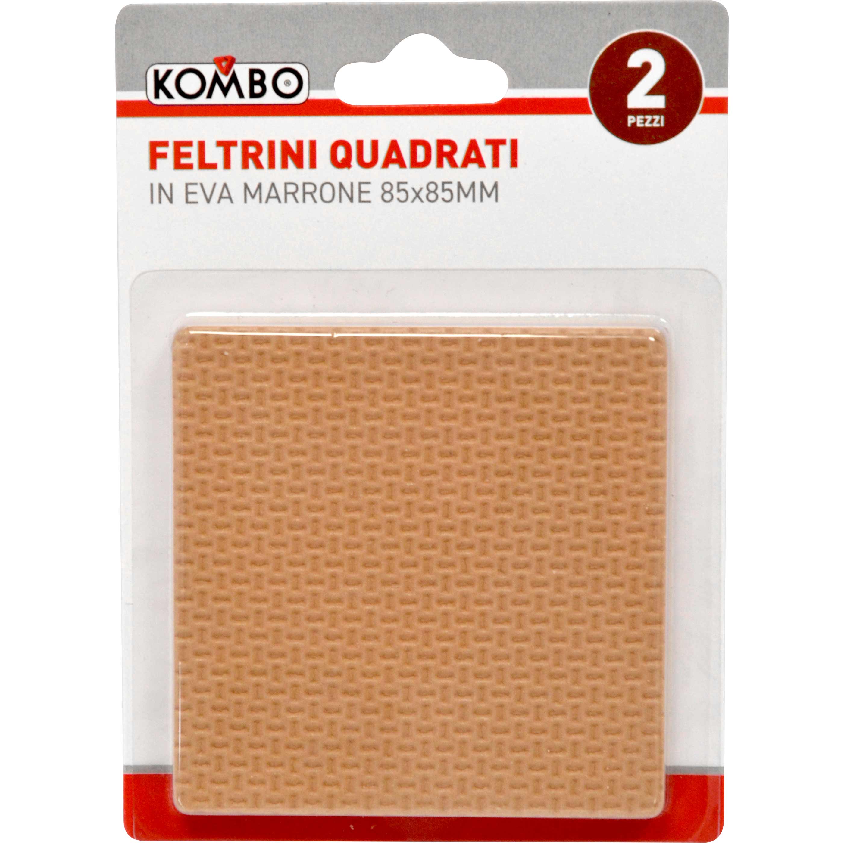 Set 2pezfeltrini quadrati in eva grandi  color marrone