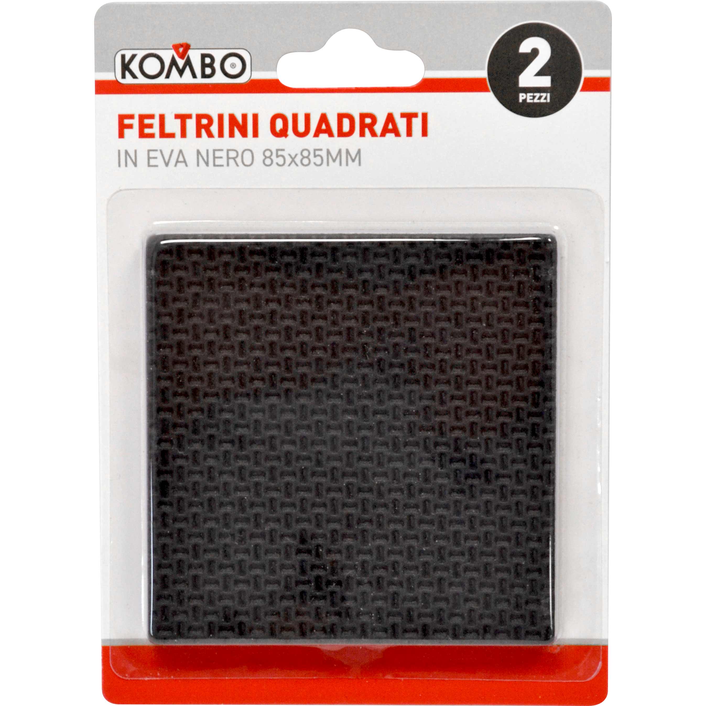 Set 2pezfeltrini quadrati in eva grandi  color nero