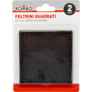 Set 2pezfeltrini quadrati in eva grandi  color nero