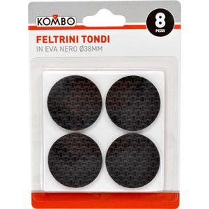Set 8 pz feltrini tondi eva colore nero