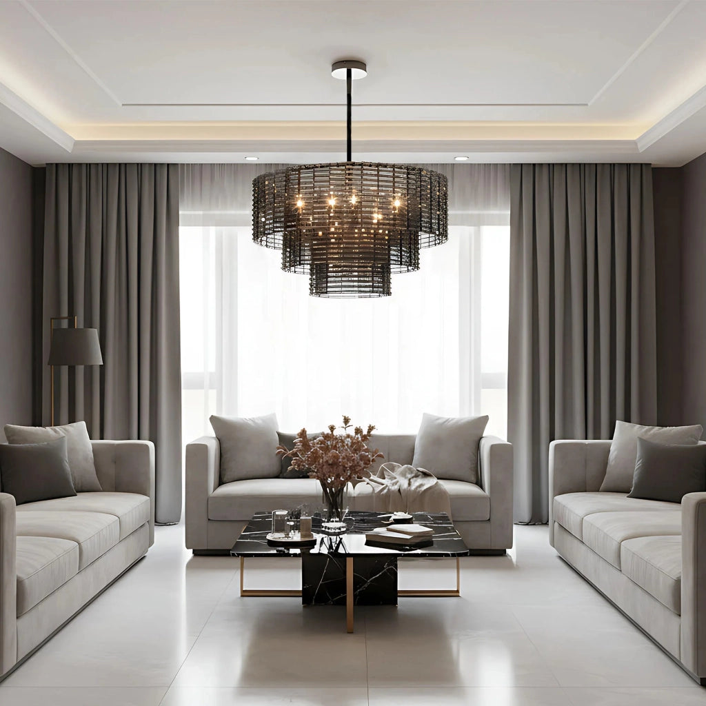 Lampadario A Sospensione Da Soffitto APP1678-8CP Grigio