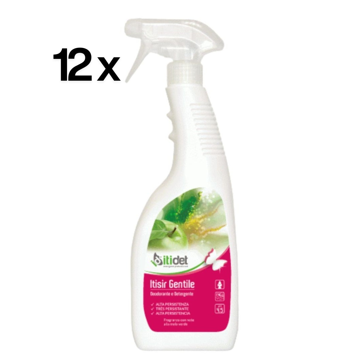 Itisir Gentile 12 Pezzi x 750 ml, Deodorante Detergente Profumato Antistatico | Itidet