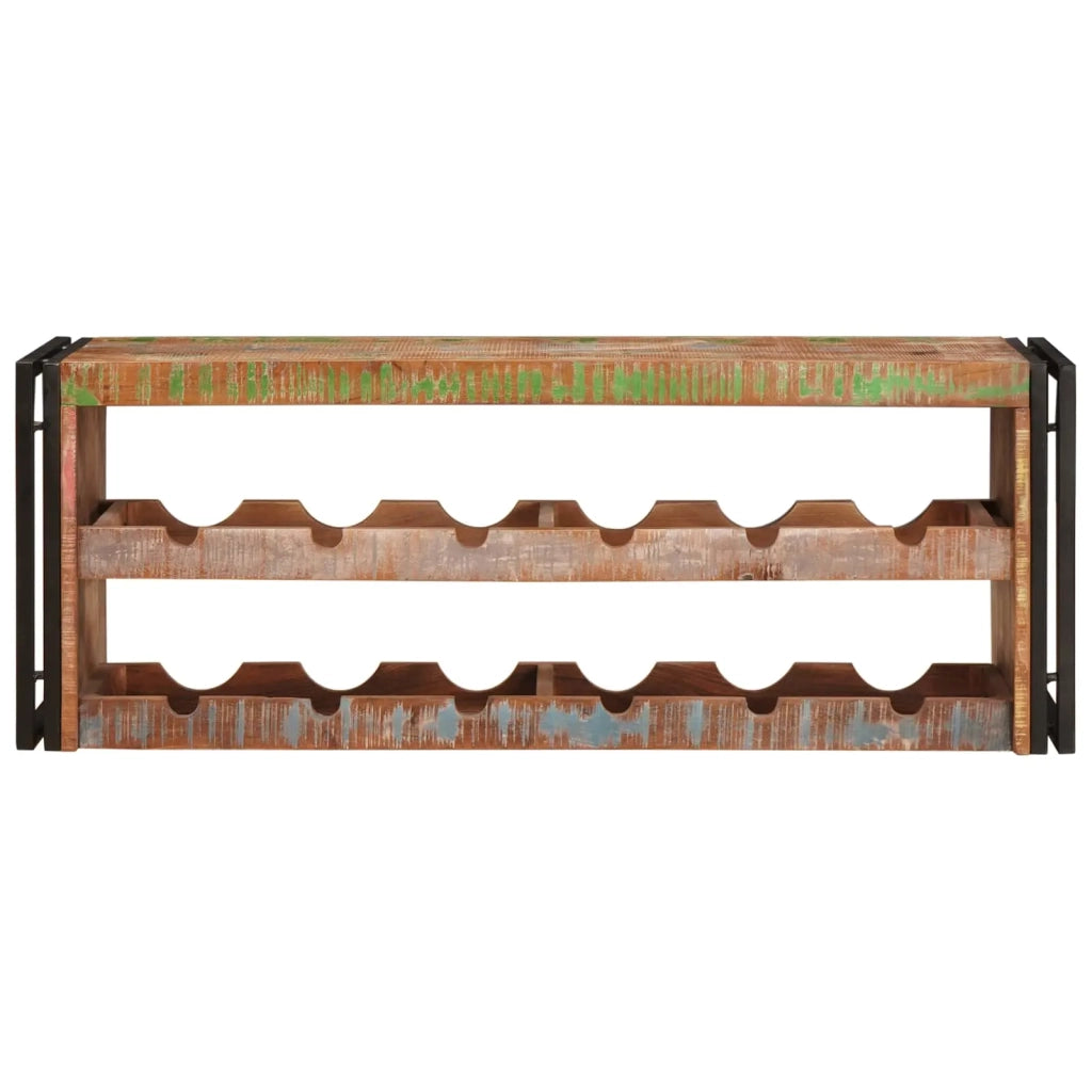 Portabottiglie 120 x 45 x 33 cm Legno massello riciclato 4104765