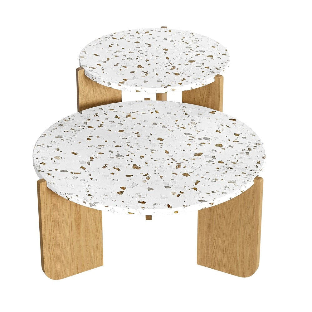 Set 2 Tavolini da Caff¨¨ per Soggiorno e Balcone ¨C Xylo ¨C Moderno