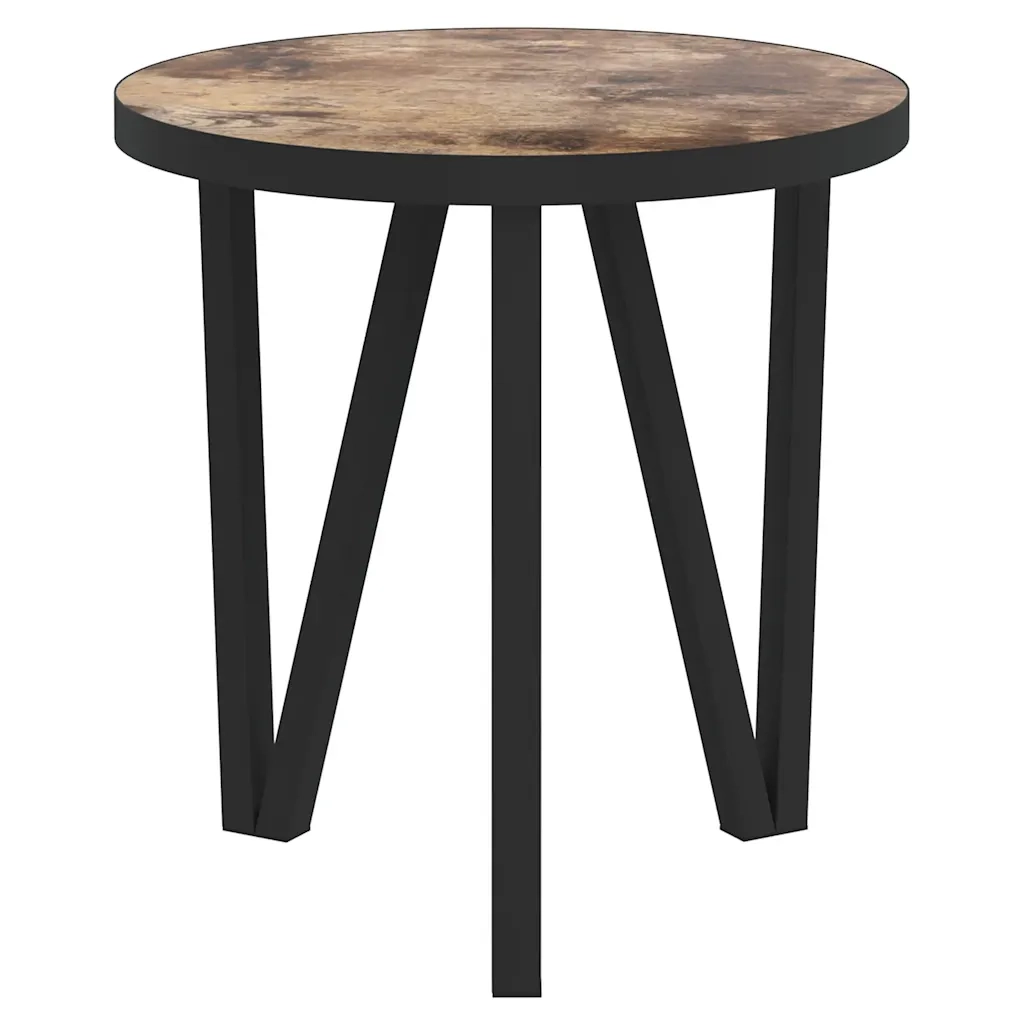 Tavolino | Tavolo laterale Nero e Giallo ?35 cm in MDF