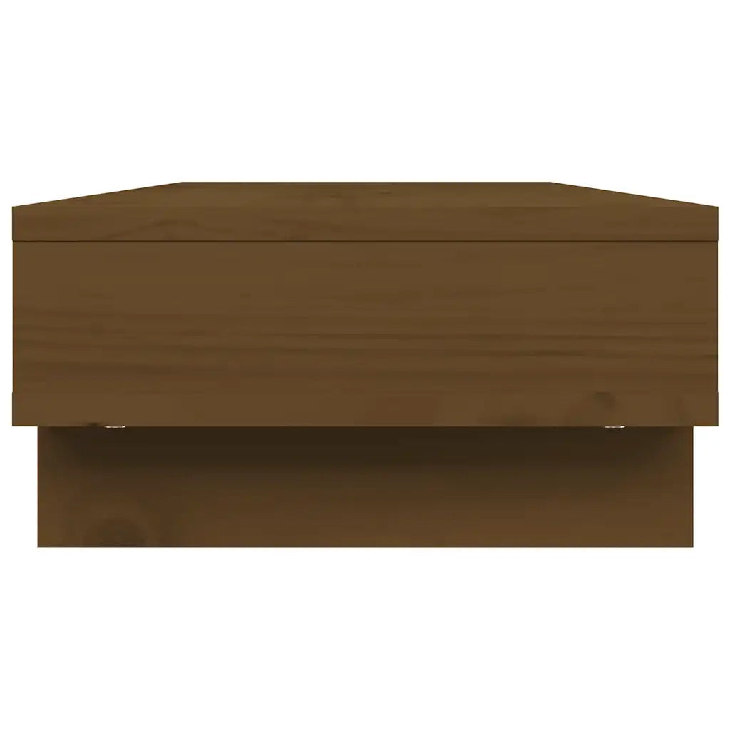 Supporto per Monitor ambra 60x27x14 cm Legno Massello di Pino 814002