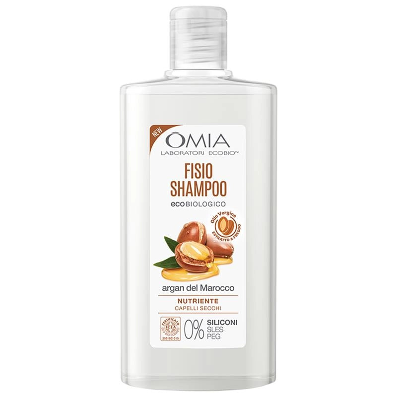 OMIA ECOBIO FISIO SHAMPOO ECOBIOLOGICO ARGAN DEL MAROCCO NUTRIENTE CAPELLI SECCHI ARGAN 0% SILICONI 200ML