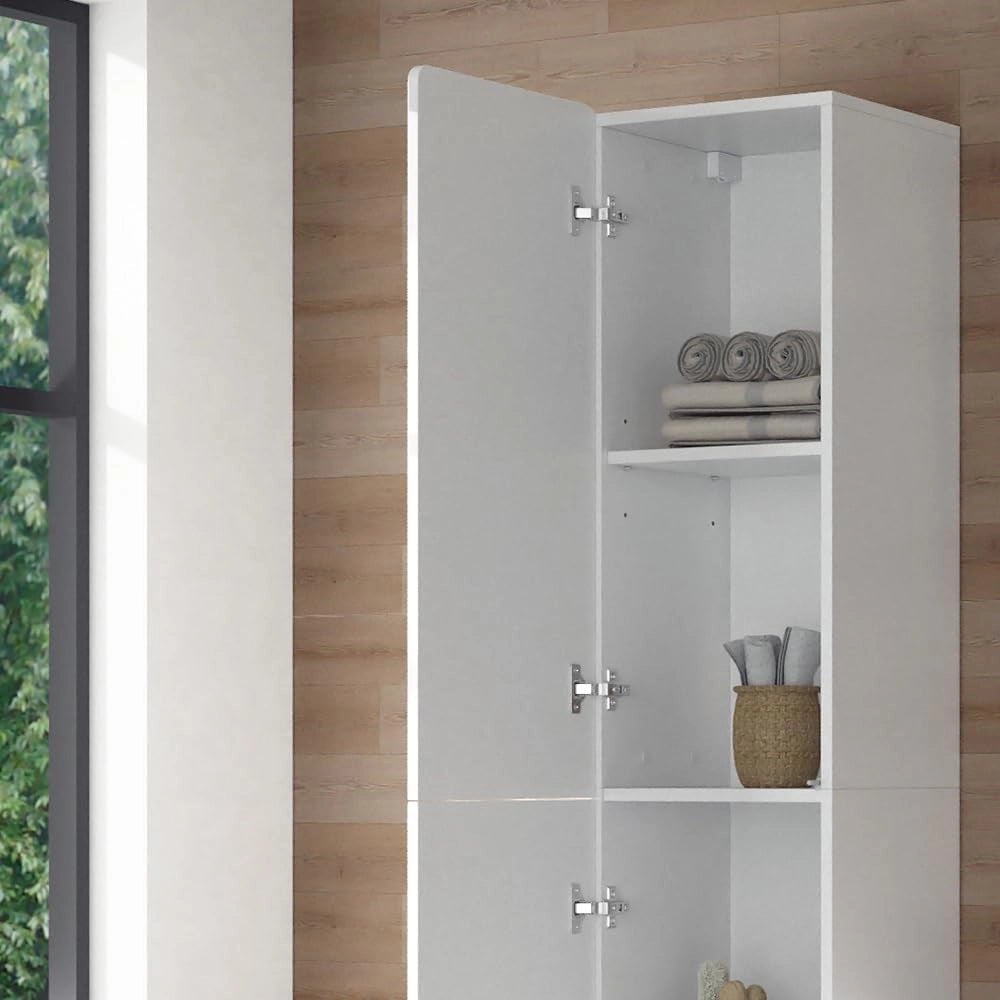 Mobile bagno alto Izan, Bianco, 36.6 x 171.6 cm, a parete, combinabile con altri mobili da bagno Izan