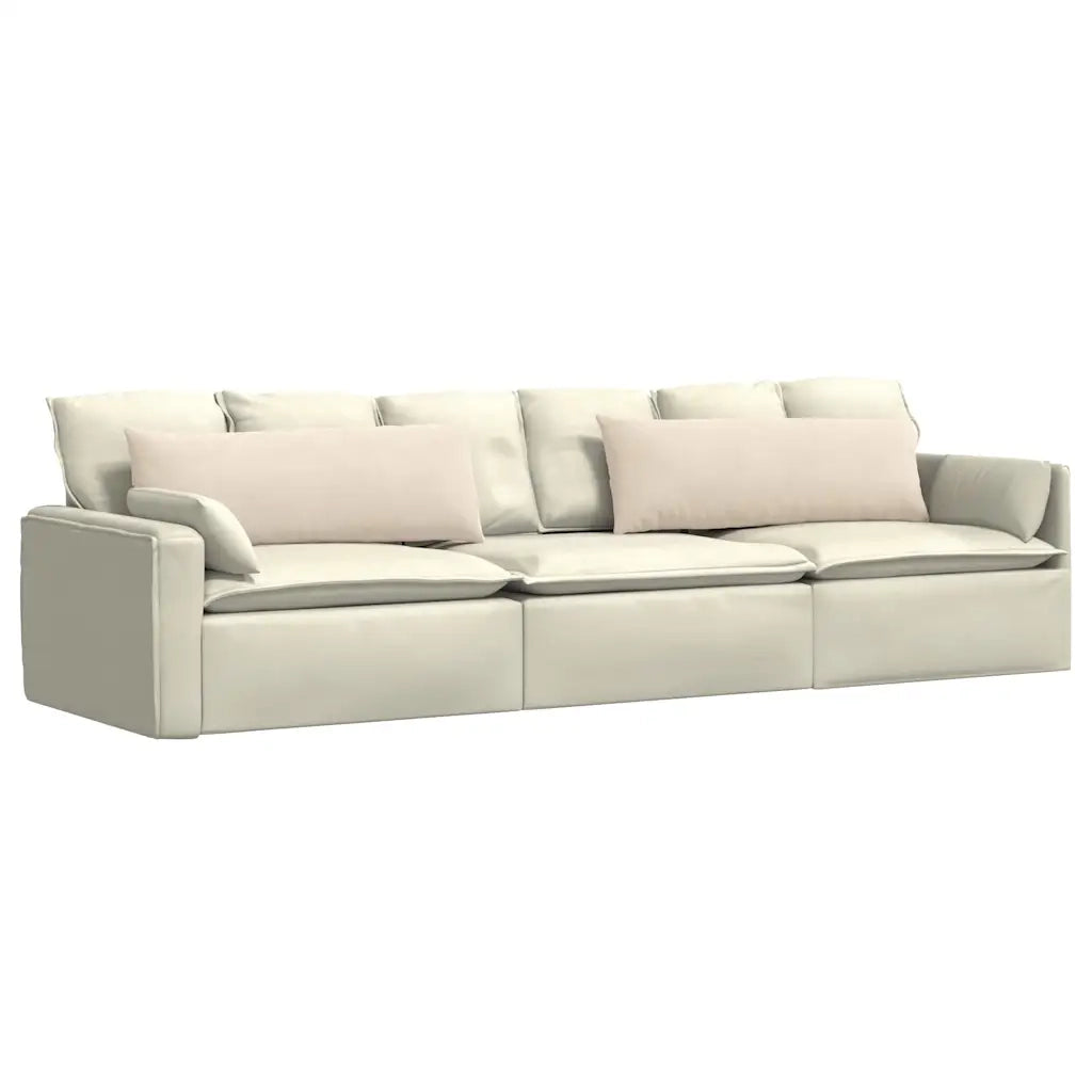 Cuscini da Divano 2 pcs Beige 120 x 40 cm Tessuto