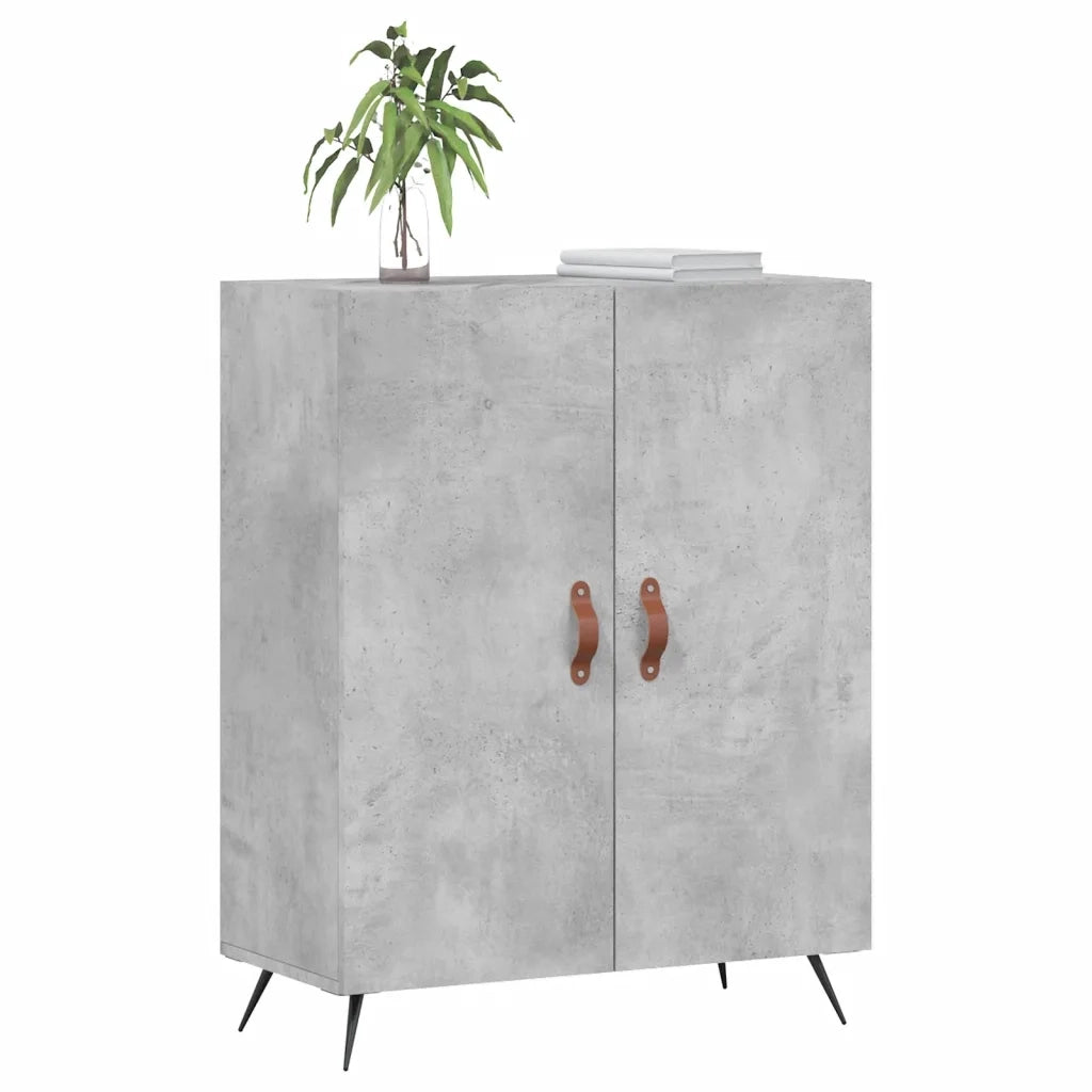 Credenza Grigio Cemento 69,5x34x90 cm in Legno Multistrato 827696