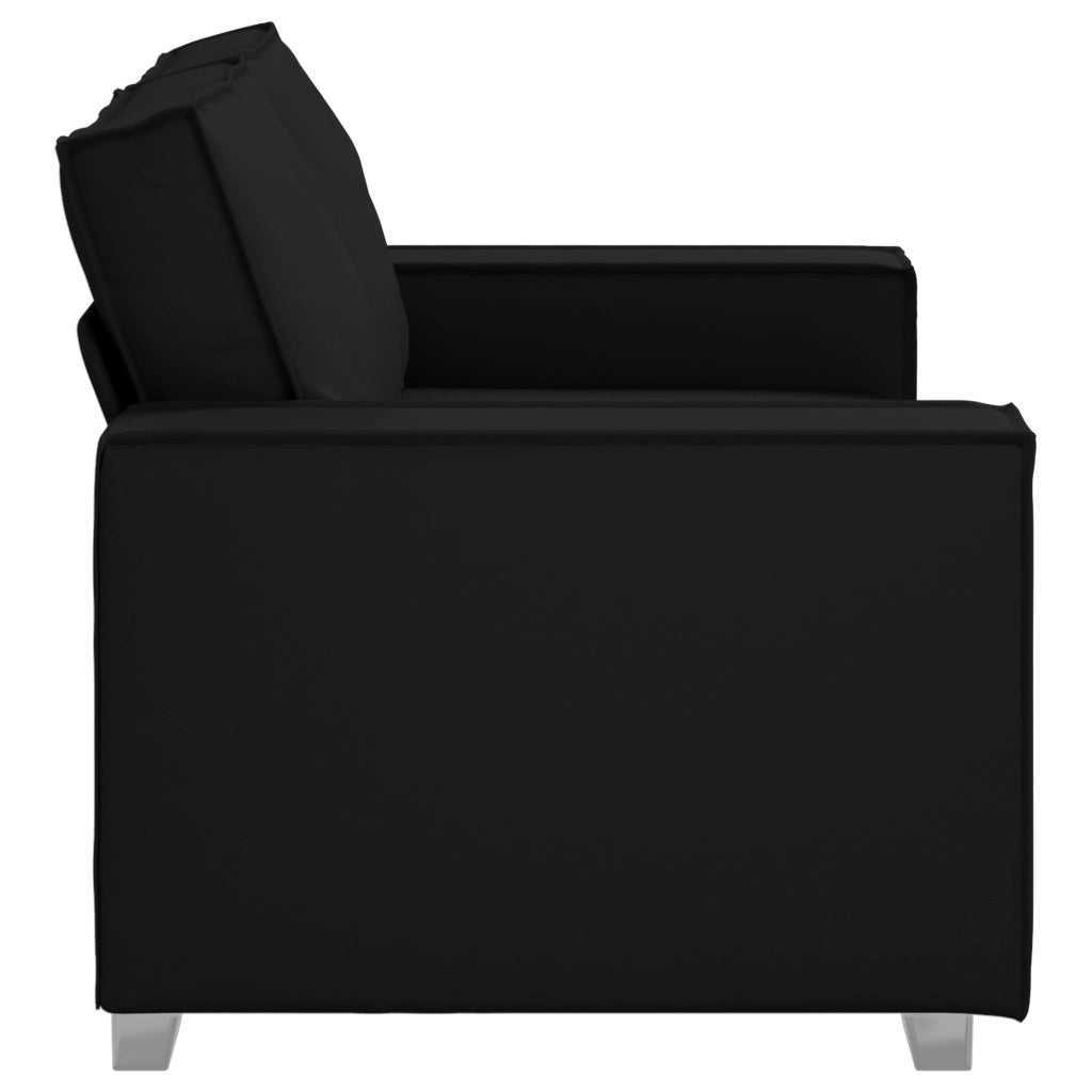 Divanetto  Nero 120 cm in Faux Leather