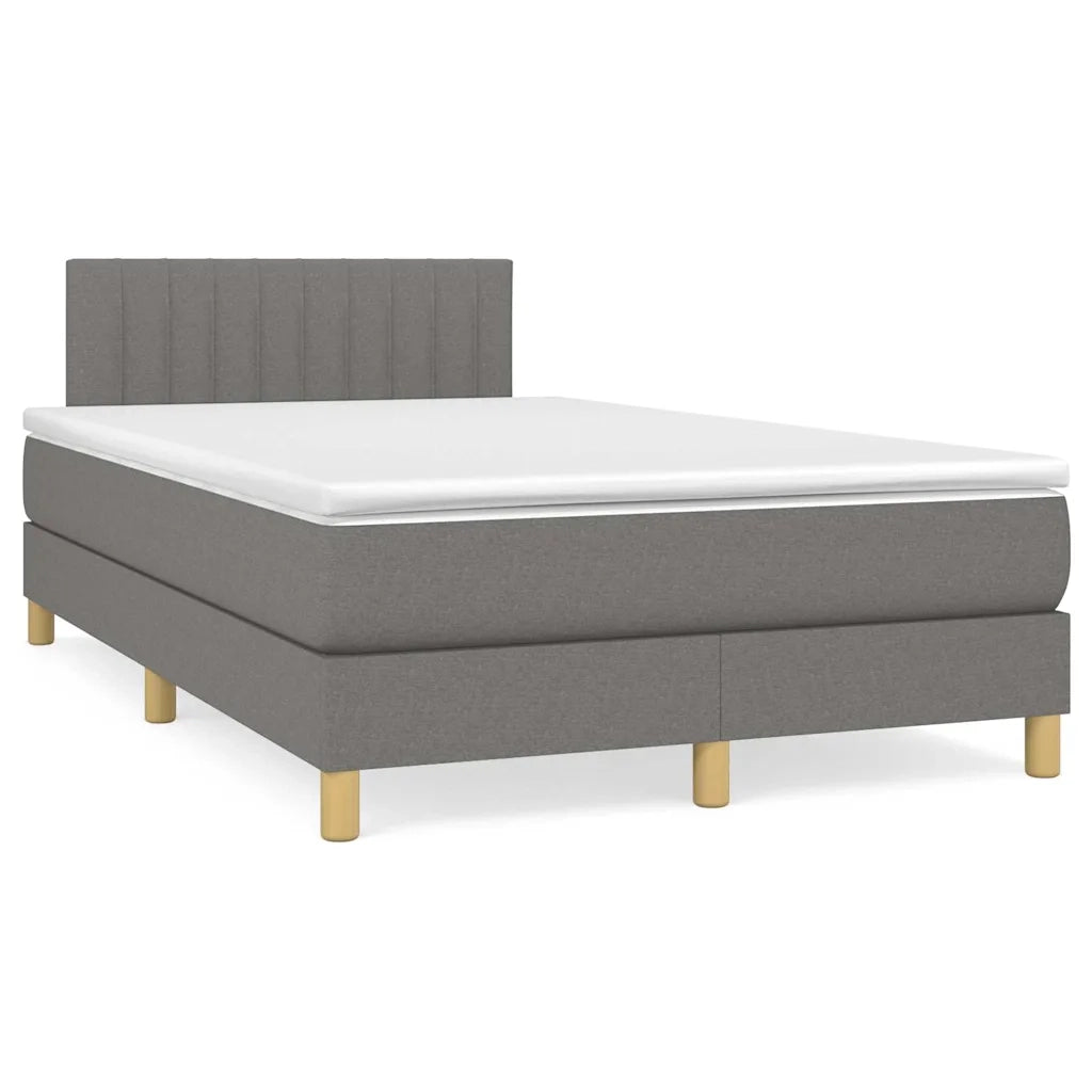 Letto a Molle Materasso e LED Grigio Scuro 120x190cm in Tessuto 3270103