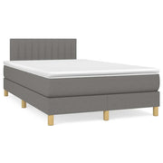 Letto a Molle Materasso e LED Grigio Scuro 120x190cm in Tessuto 3270103