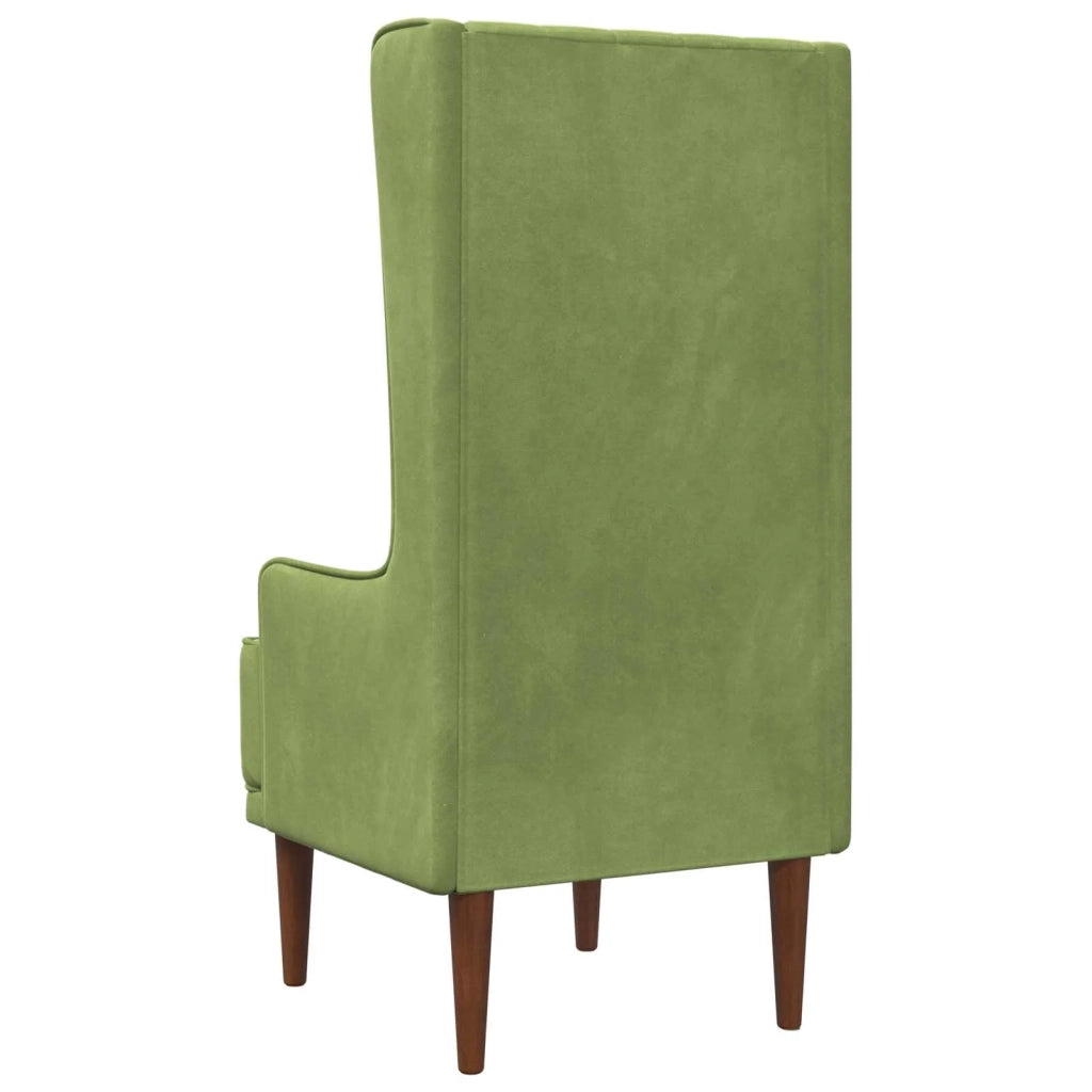 Sedia a schienale alto trapuntata a bottoni Verde chiaro 42042494