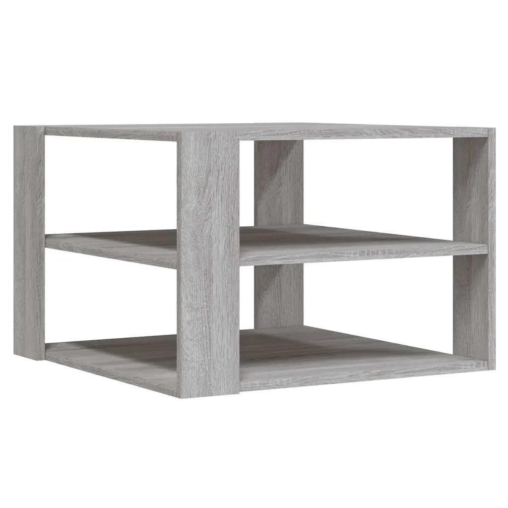 Tavolino Salotto-Tavolino da soggiorno-Tavolo Grigio Sonoma 58x58x40cm Legno Multistrato