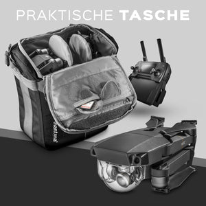 Mantona Elements Outdoor Zaino nero 2in1 per fotocamera e trekking, borsa fotografica con scomparti imbottiti per DSLR, drone, con supporto treppiede e copertura antipioggia