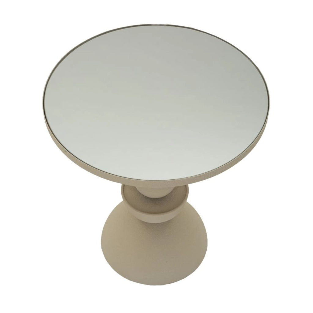 Tavolino VKH799, Beige, Metallo, 40,5x40,5x42 cm