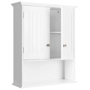 Mobiletto da bagno pensile 60 x 19 x 71 cm salvaspazio finitura impermeabile design moderno in MDF bianco 20_0019238