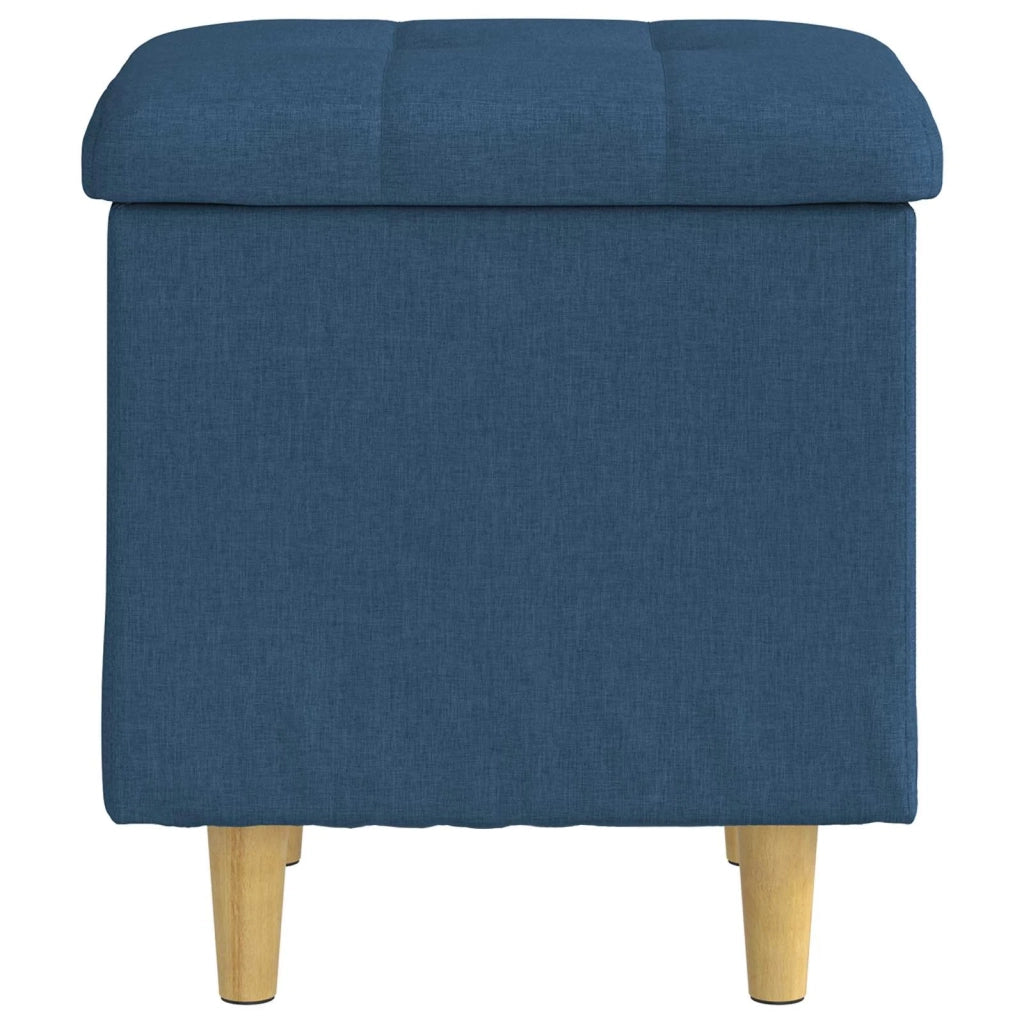 Pouf contenitore con cuscino Blu 40 x 40 x 45 cm Tessuto