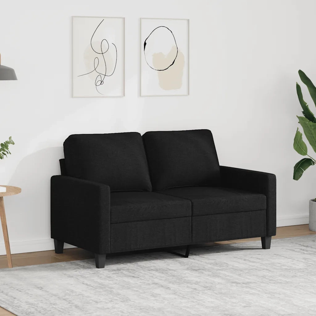 Divano a 2 Posti Nero 120 cm in Tessutocod mxl 82825