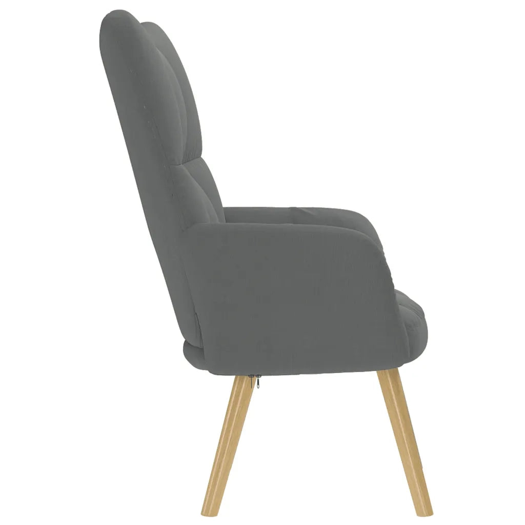 Sedia Relax Grigio Scuro in Tessuto 4016768