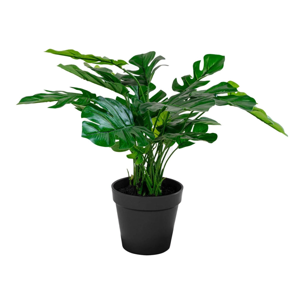 Pianta Artificiale Monstera, Verde, Polietilene, 40x40x45 cm