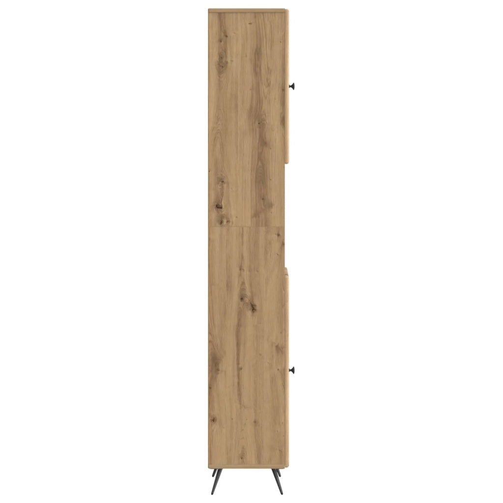 Armadio da Bagno con Ripiano Aperto BREDA Rovere Artigianale 897484