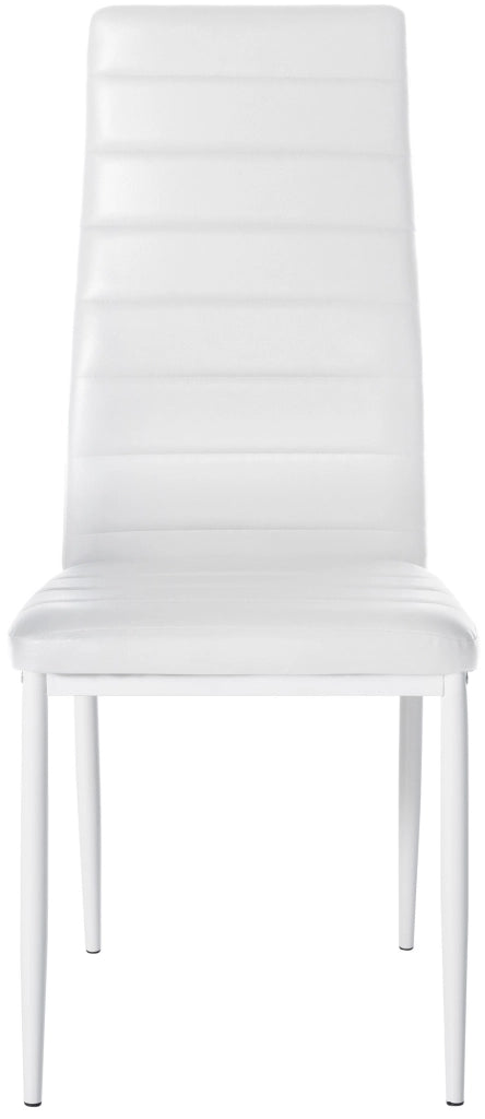 Set di 4 sedie da pranzo Mayfair bianco,Finta pelle
