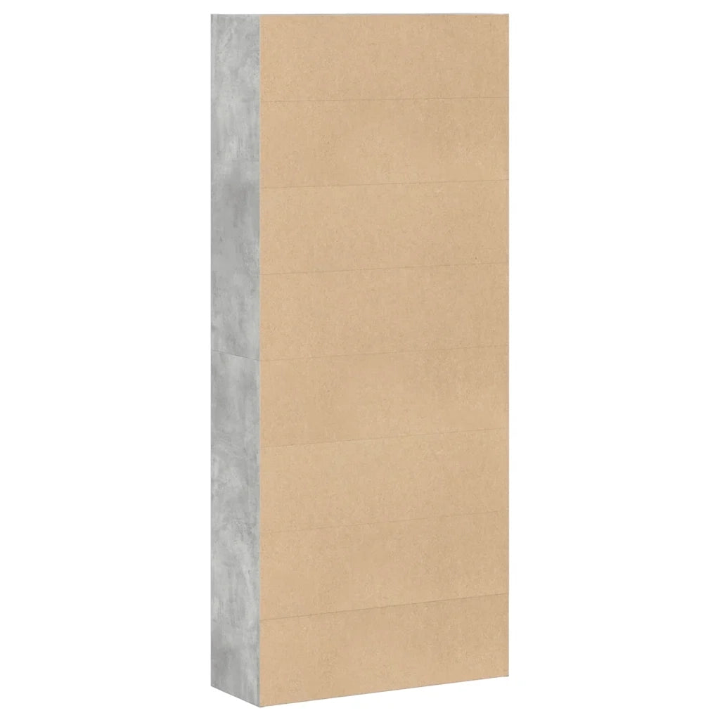 Libreria Grigio Cemento 80x30x189 cm in Legno Multistrato 3314672