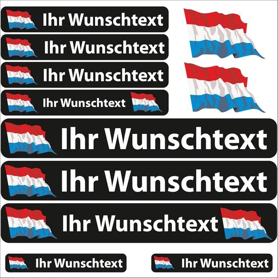 Sticker di Navigazione con Bandiera - Sticker Personalizzati per Auto e Bicicletta - 13 pezzi Personalizzati