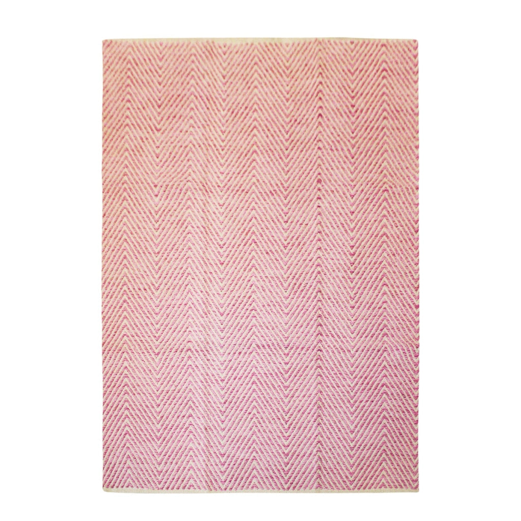 Tappeto Cocktail 500 in Cotone Tessuto a Mano Rosa