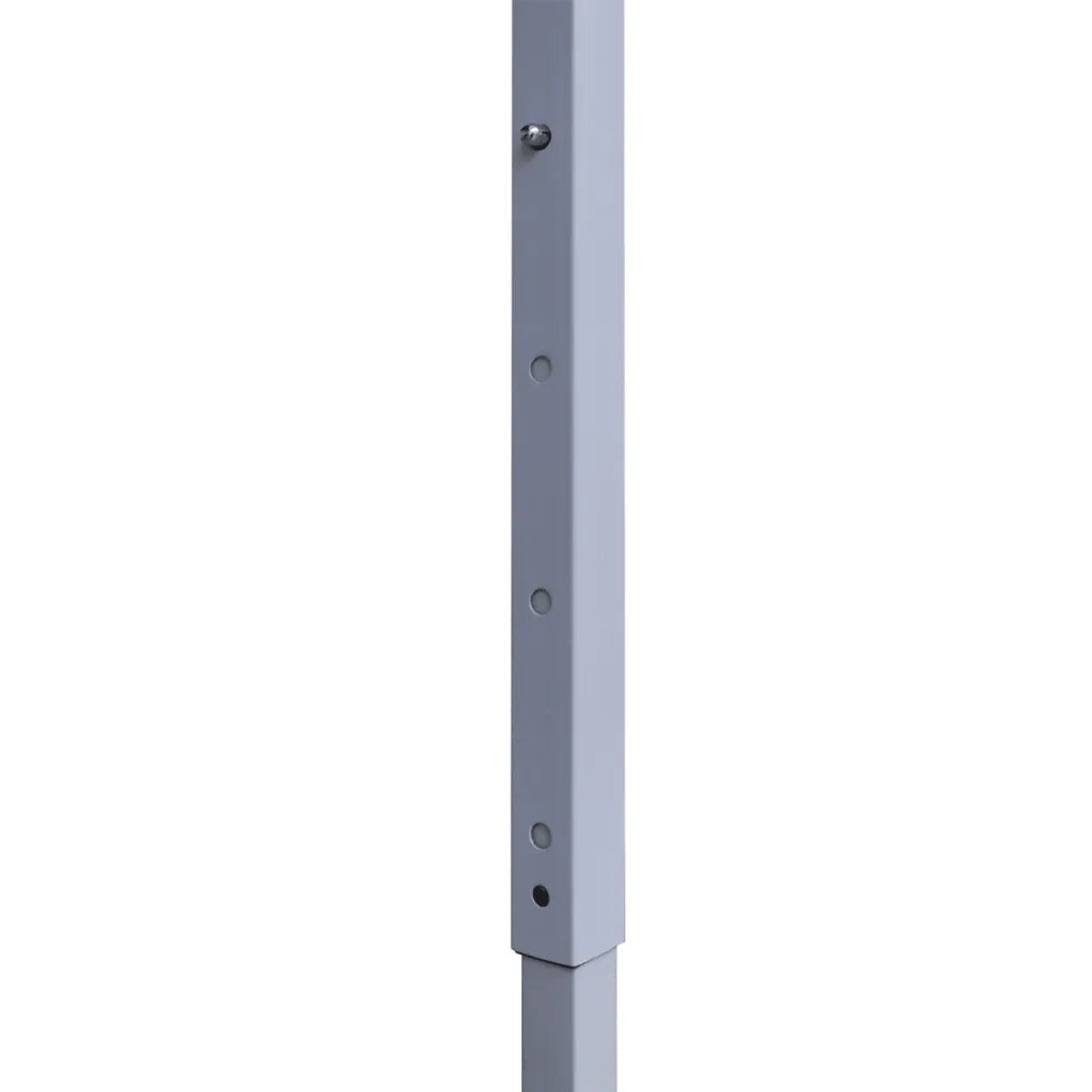 Gazebo Professionale Pieghevole con 2 Pareti 2x2m Acciaio Crema 48881
