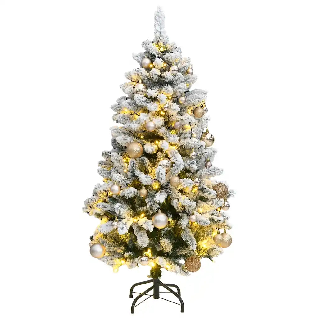 Albero Natale Incernierato con 150 LED e Palline 150 cmcod mxl 83915