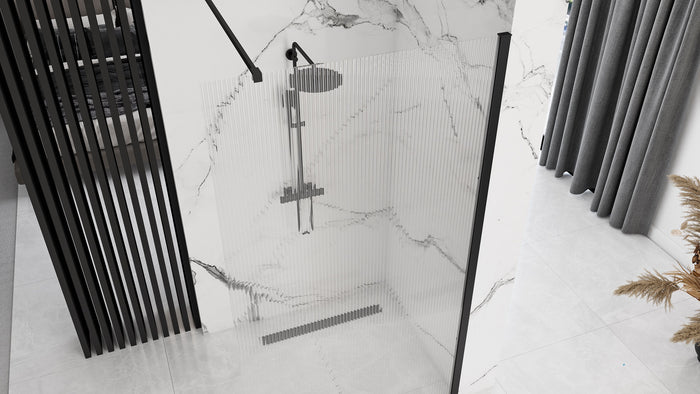 Parete Doccia Rea Aero Intimo Black Mat 90