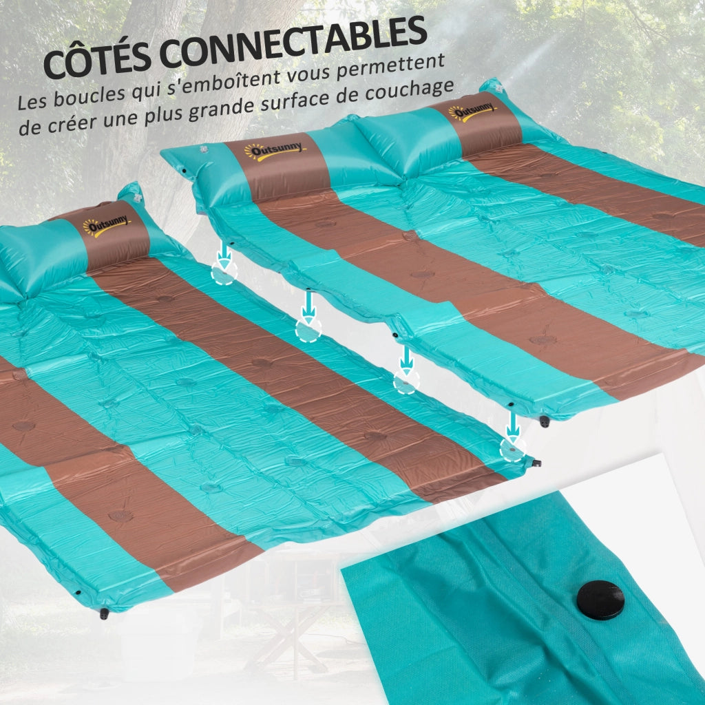 Materasso gonfiabile 2 persone con cuscino e sacco ¨C zephmum ¨C 140x200 cm