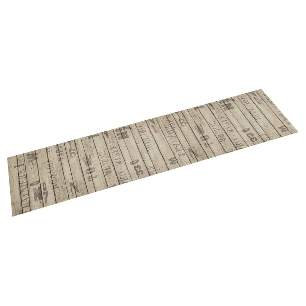 Tappetino da cucina lavabile con stampa di recinzione 300 x 60 cm antiscivolo morbido design moderno in velluto grigio 02_0056478