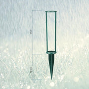 Misuratore di pioggia 24 x 8 cm con gabbia in plastica - Misuratore di pioggia per la quantificazione esatta dell'acqua nella giardino, serra e agricoltura - Misuratore di pioggia per outdoor e connessione esterna