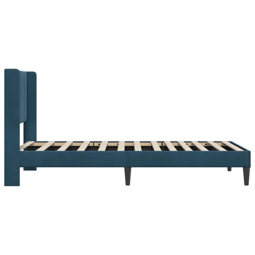 Struttura del letto con testiera Blu 100 x 200 cm Velluto 42027490