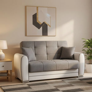 Aloe, Divano Letto con Penisola Contenitore, 84x163 cm Nero