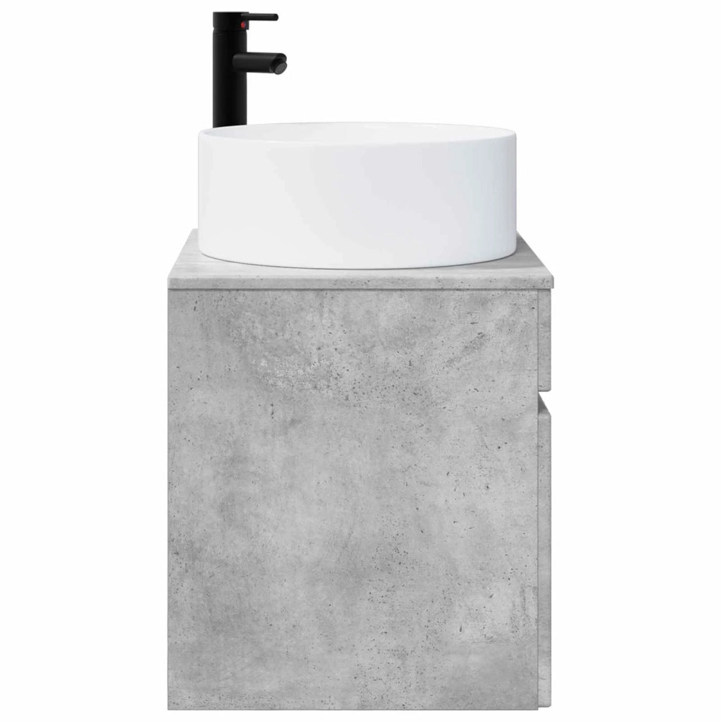 Mobile lavabo da parete Grigio Cemento 49 x 44,5 x 65,5 cm