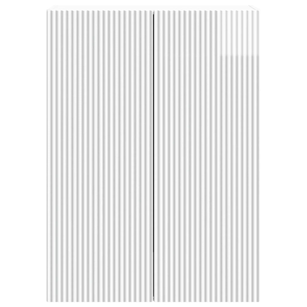 Mobiletto a muro Bianco Lucido 66 x 34,5 x 90 cm 898399