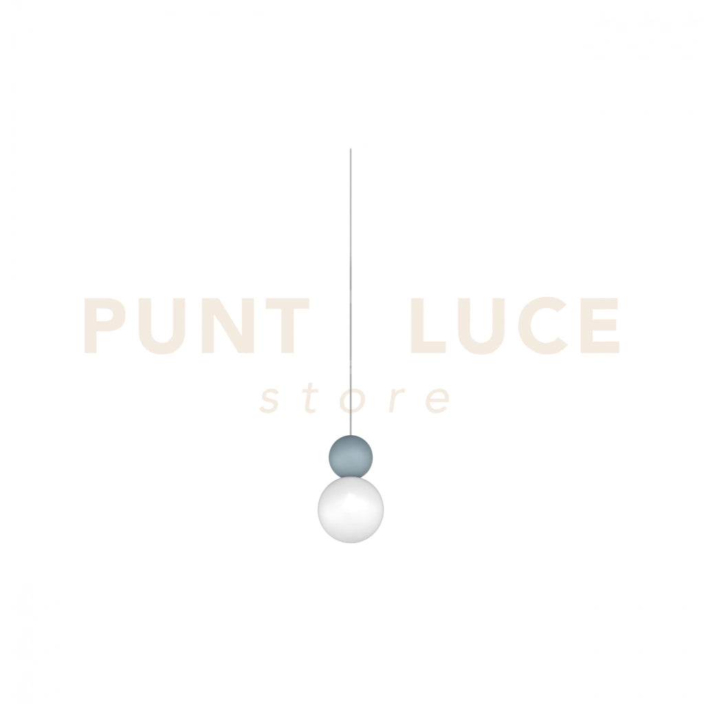 SOSPENSIONE 1 LUCE G9 BLU + VETRO BIANCO CON CAVO CM250 ROSONE DA ACQUISTARE SEPARATAMENTE