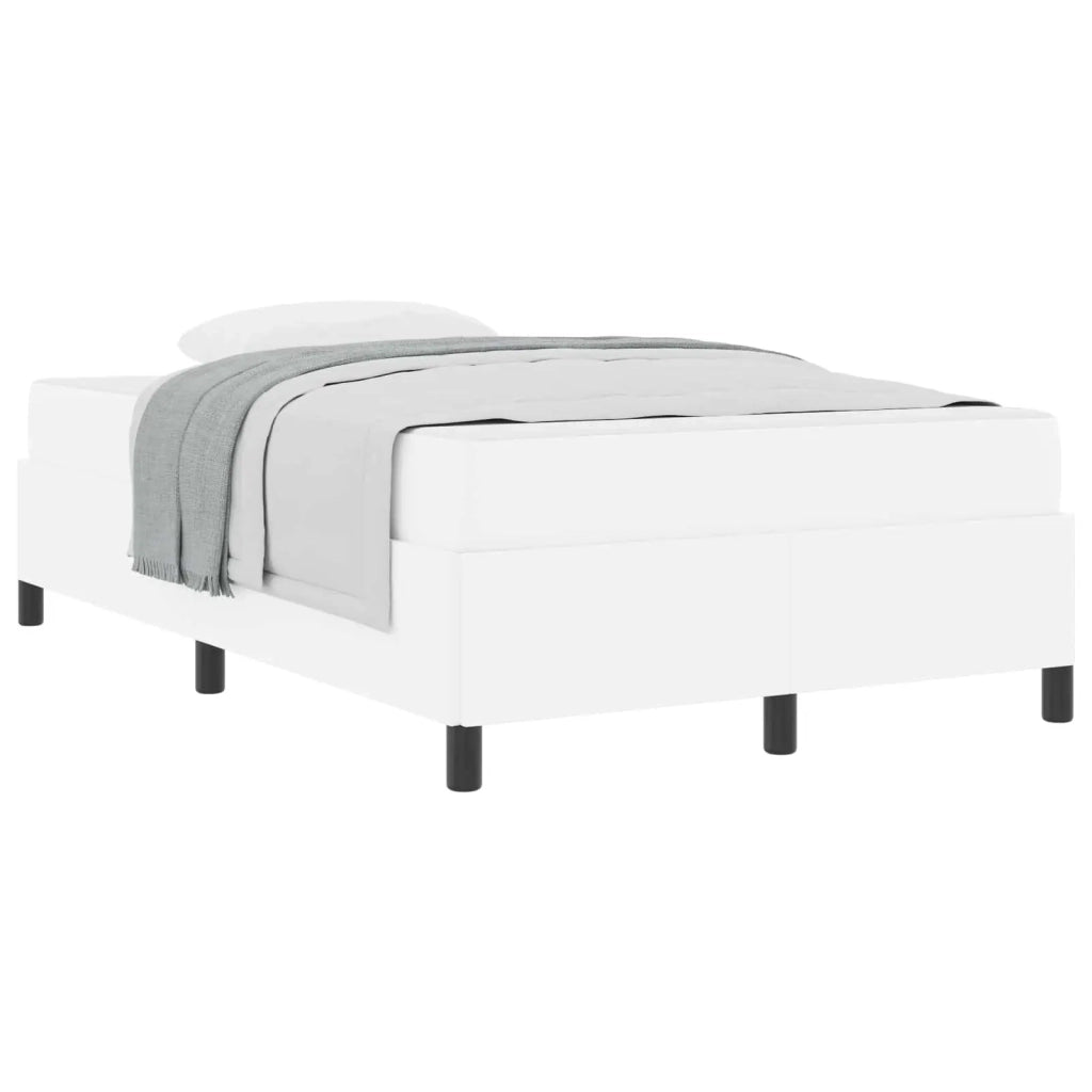 Struttura del letto con materasso Bianco 120 x 200 cm Tessuto