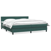 Giroletto a Molle con Materasso Verde Scuro 180x220 cm Velluto 3316464