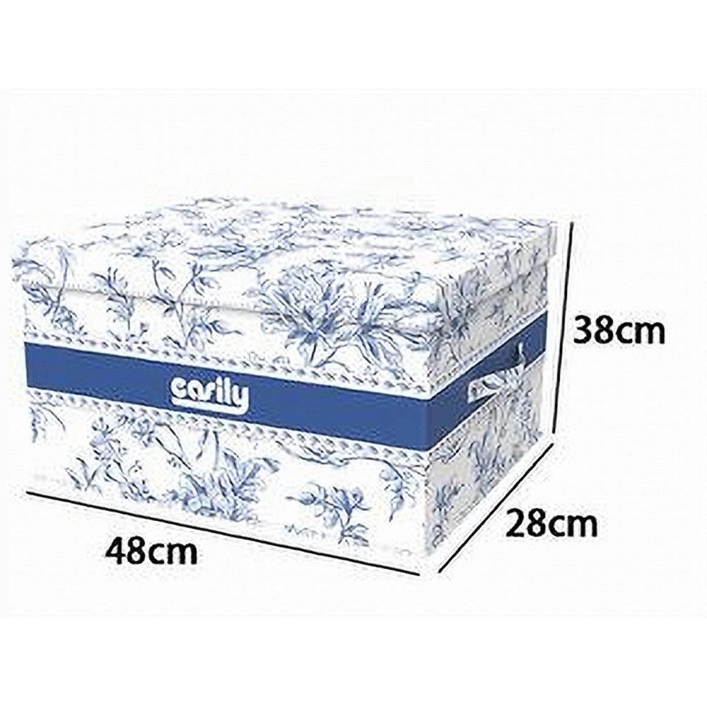 Trade Shop - Box Portatutto Scatola Salvaspazio Contenitore Organizer 48x38x28cm Fantasia 87322 -