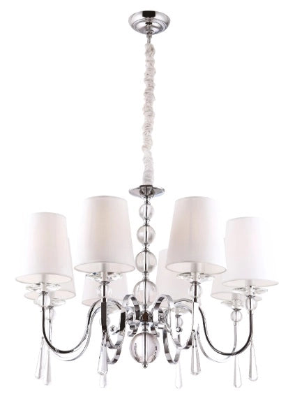 Lampadario Charlotte glamour 8 luci E14 cromo Maxlight