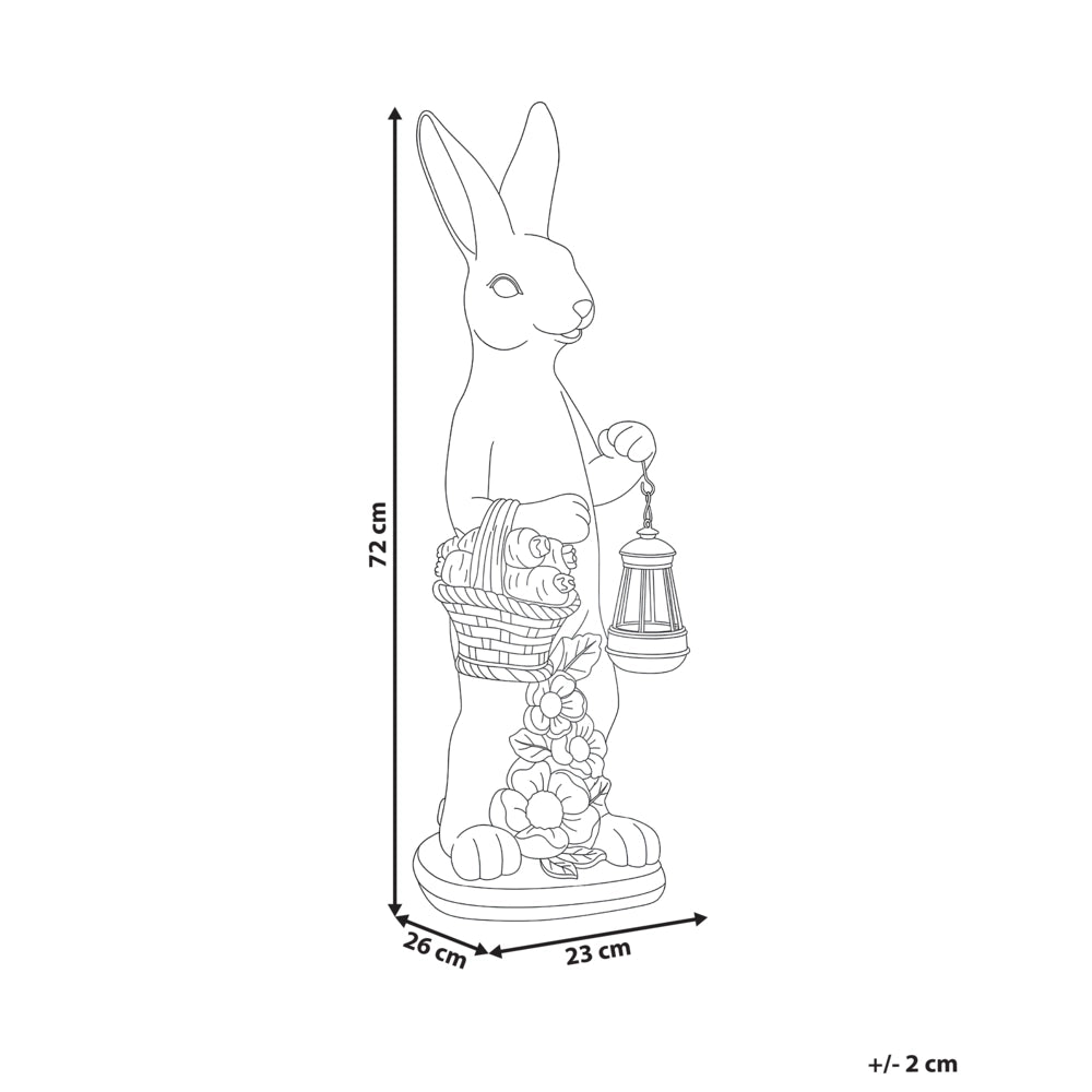 Statuetta da giardino in oro MgO 72 cm elemento decorativo coniglio realizzata a mano decorazione per interni ed esterni tema pasquale