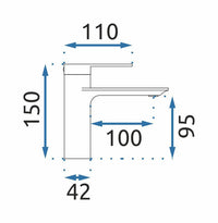 Rubinetto Da Lavabo Rea Storm Copper Brush Low