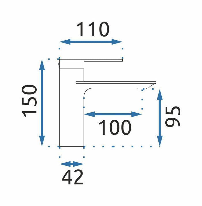 Rubinetto Da Lavabo Rea Storm Copper Brush Low